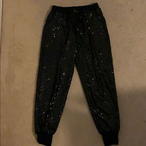 Sequin black pants sz m Xoxo